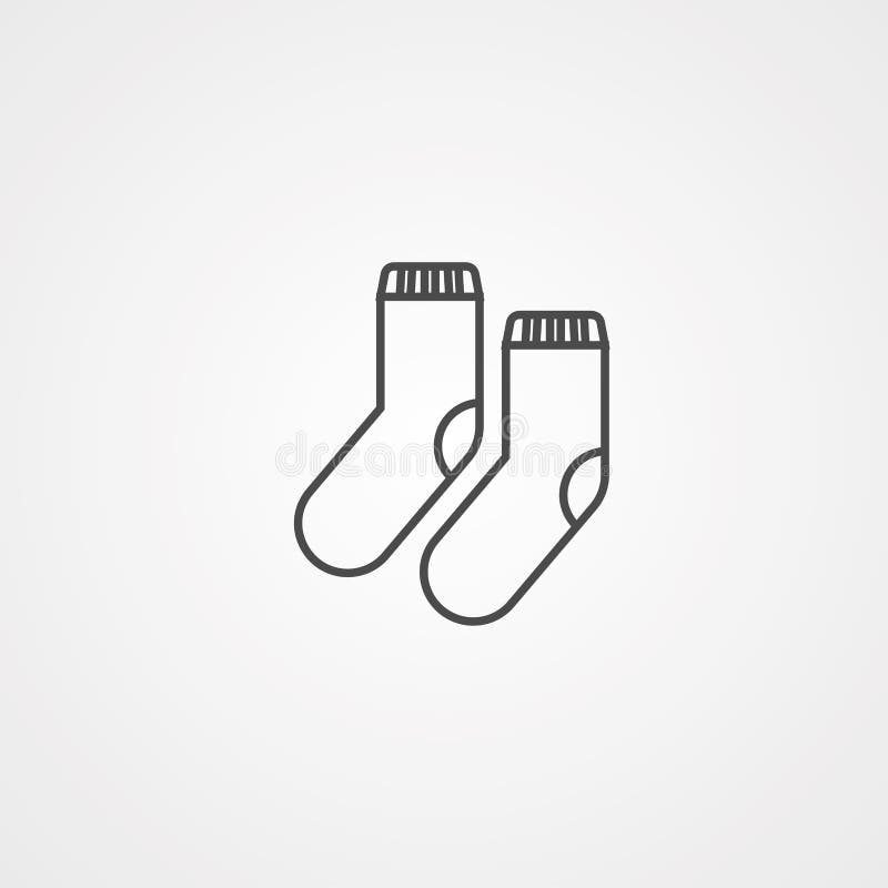 Socks Vector Icon Sign Symbol Stock Vector - Illustration of pictogram ...