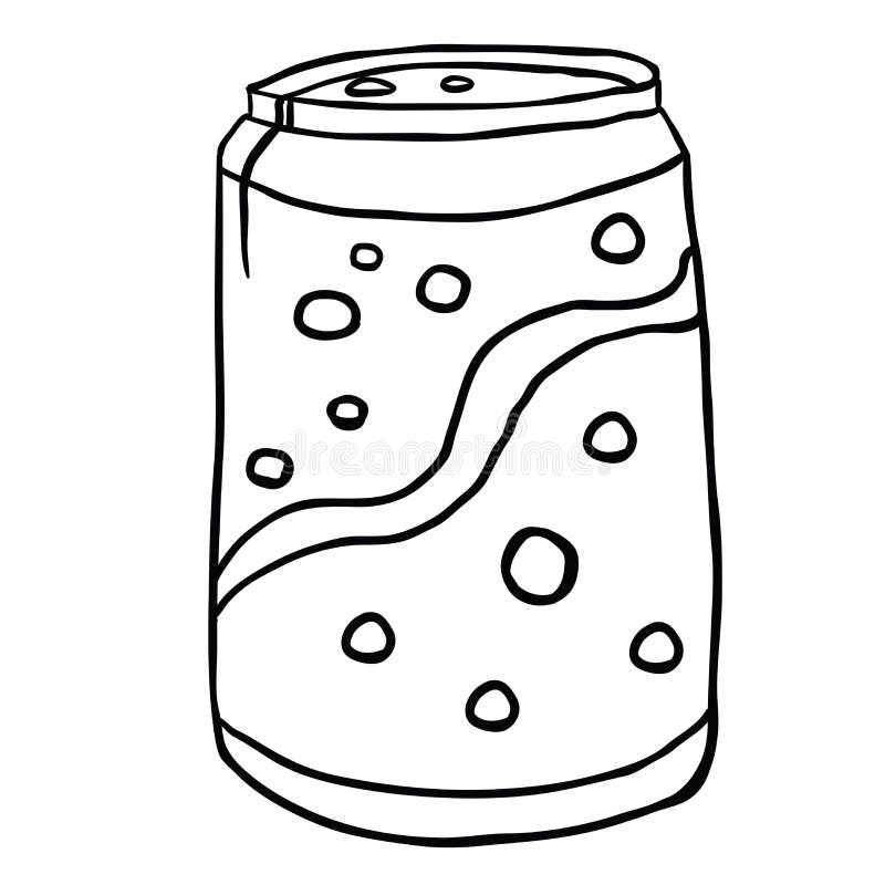 Soda can black stock illustration. Illustration of soda - 117143833