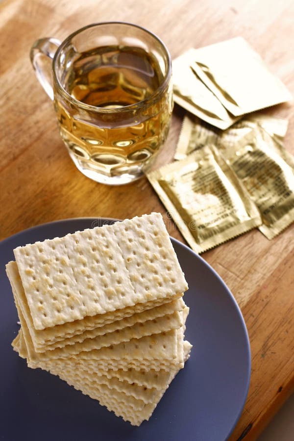 Soda Crackers and a Cup of Tea Stock Image Image of healthy, cracker