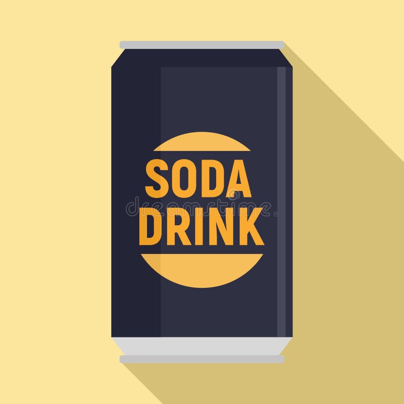 Soda Drink Can Icon, Flat Style Stock Vector Illustration of drop, holder 164491784