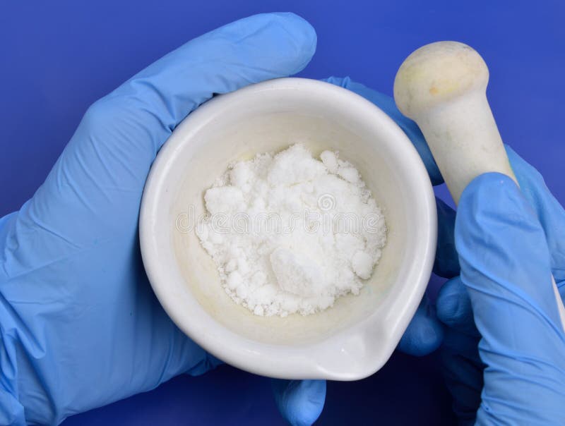 Sodium formate, HCOONa, is the sodium salt of formic acid, HCOOH. stock photography