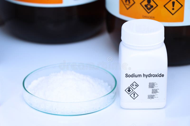 Selective Focus of a Bottle of Potassium Cyanide Pure Chemical