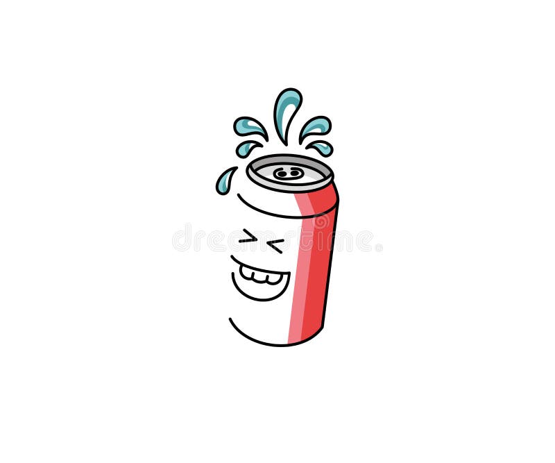 Sodowany postać z kreskówki loga szablon Fasta food i napoju wektorowy projekt royalty ilustracja Sodowany postać z kreskówki loga szablon Fasta food i napoju wektorowy projekt royalty ilustracja