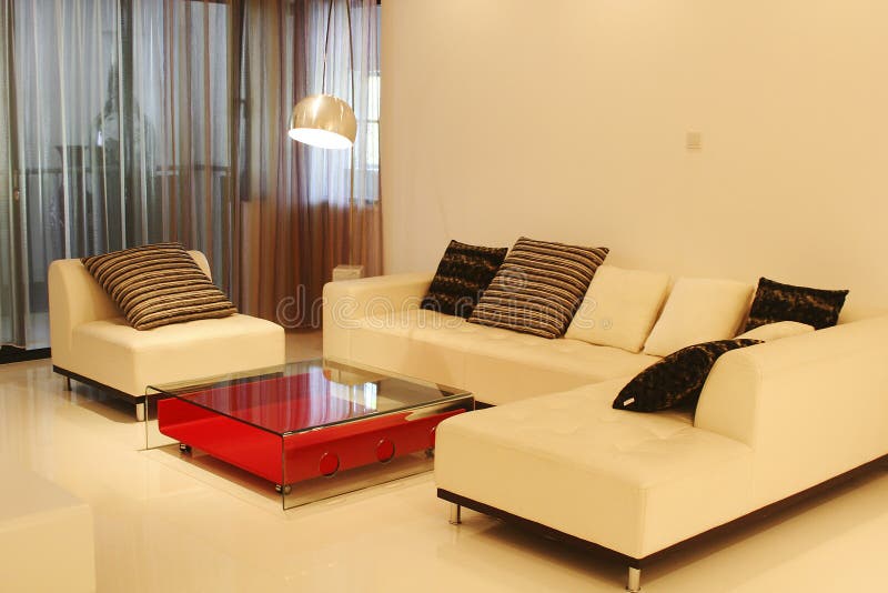 Modern sofa in living room