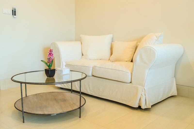 Sofa bed in a living room stock image. Image of modern 89761113