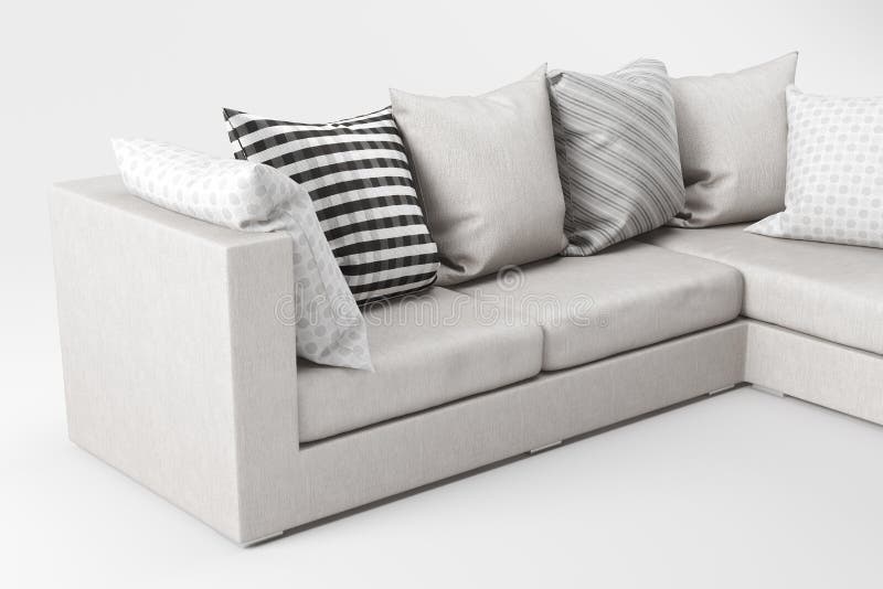 Sofa closeup stock image. Image of fabric, indoor, white 55500441