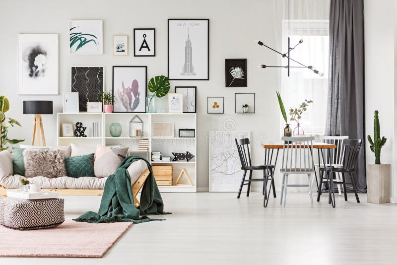 Sofa in multifunctional interior stock photography Sofa in multifunctional interior stock photography