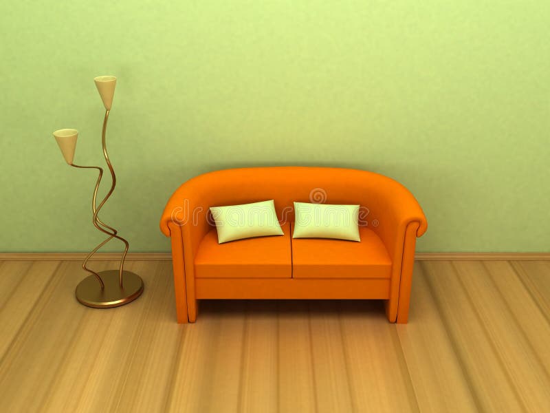 Sofa in room.