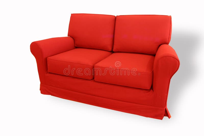 Sofa rouge photo stock. Image du couleur, intérieur, confortable 73416