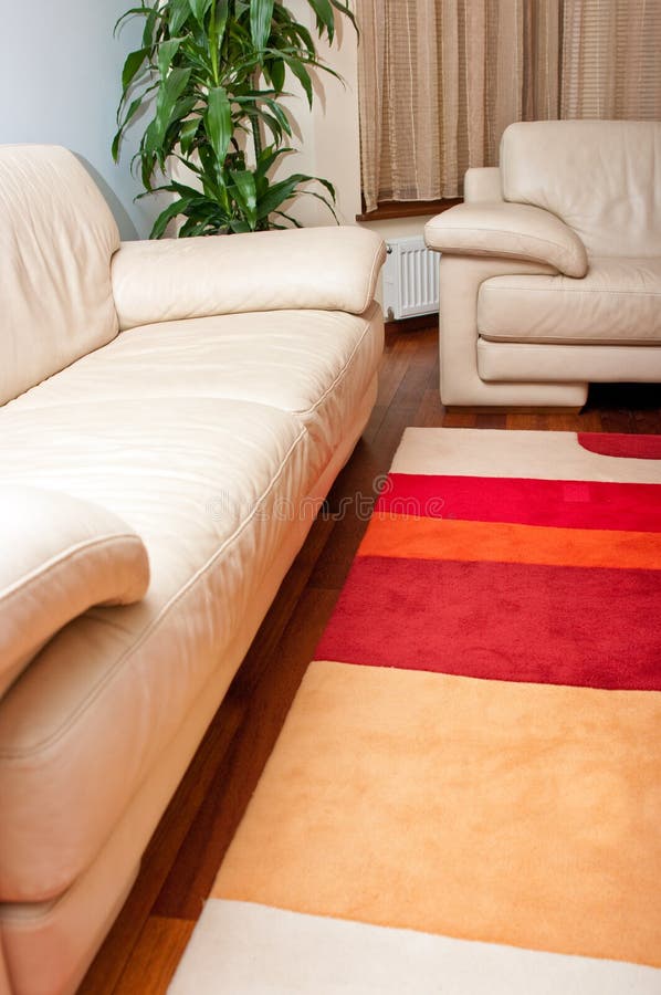 Sofa and Rug in Living Room Stock Photo Image of indoor, seating