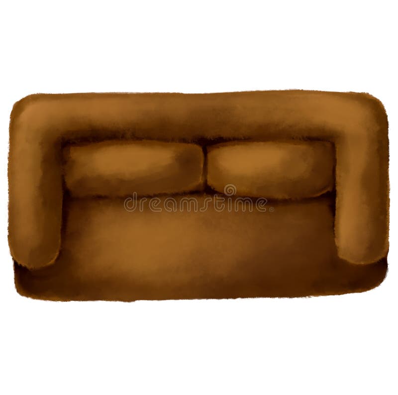 Sofa Top View Plan Drawing Layout Mock for Interior Architecture Design