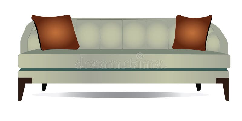 Sofa Vector on White Background Stock Vector - Illustration of isolated,  couch: 193165170