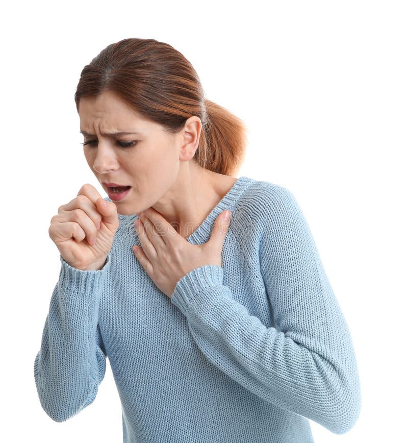 Sofferenza della donna dalla tosse
