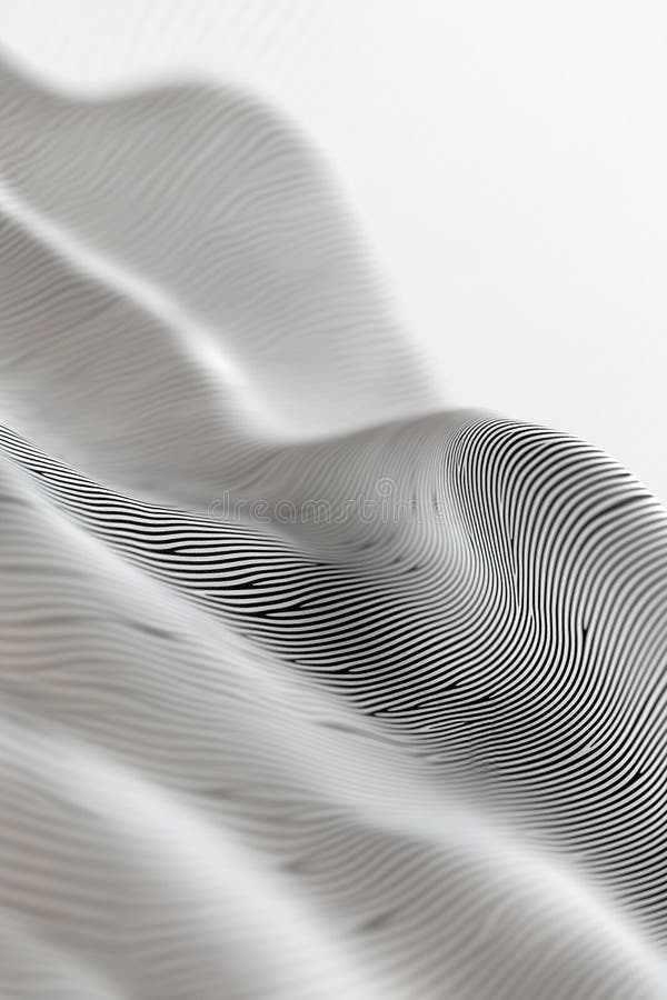 Soft black lines swirl and grid in delicate patterns on a bright white surface, inviting creative thought and providing royalty free stock image