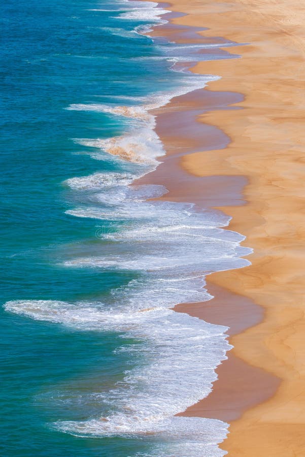 Soft Blue Ocean Wave on Sandy Beach. Background Stock Photo Image of