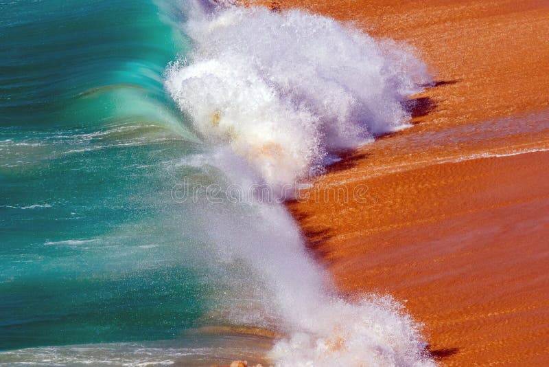 Soft Blue Ocean Wave on Sandy Beach. Background Stock Image Image of