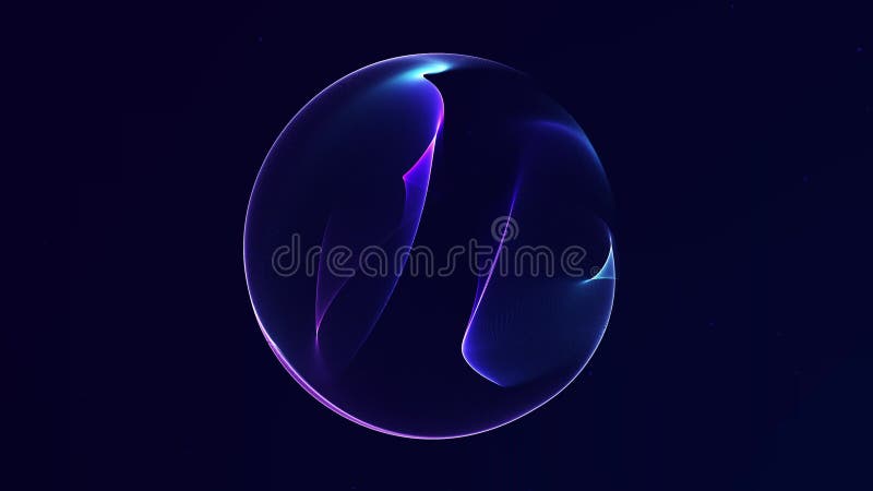 Soft blue and purple gradient orb with smooth flowing light and calm digital motion, abstract modern business background, seamless stock illustration