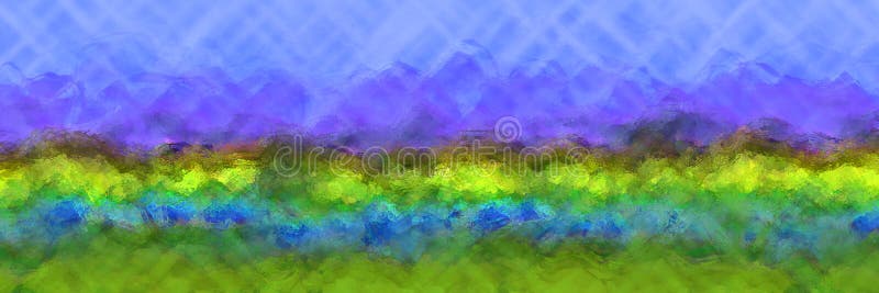 Soft blue violet lavender green grunge distressed design with diagonal acrylic lines in abstract nature landscape design