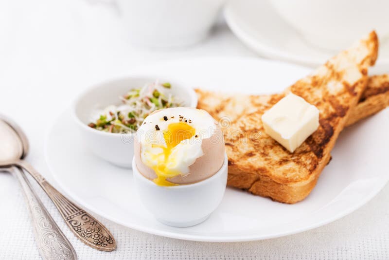 Soft Boiled Egg for Breakfast Stock Image Image of spoon, healthy