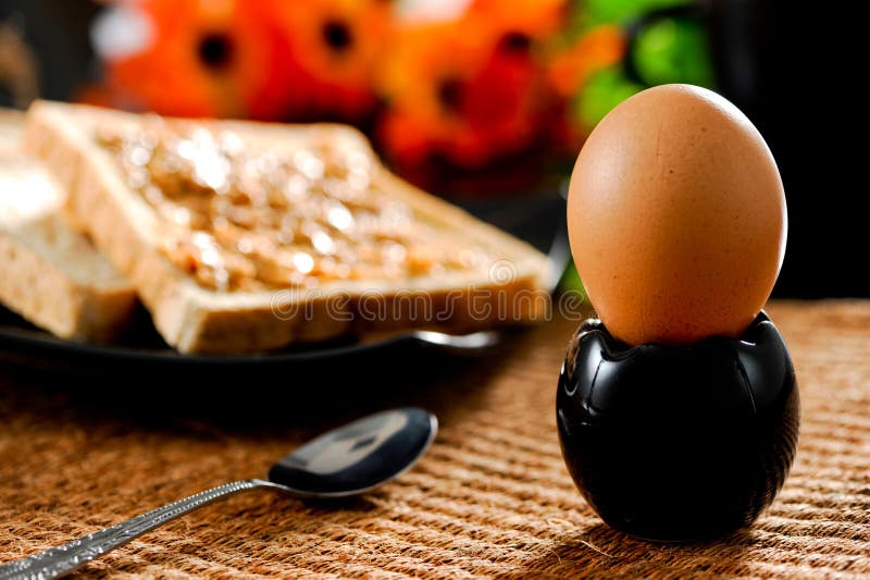 Soft boiled egg stock photo. Image of boiled, butter 113798746