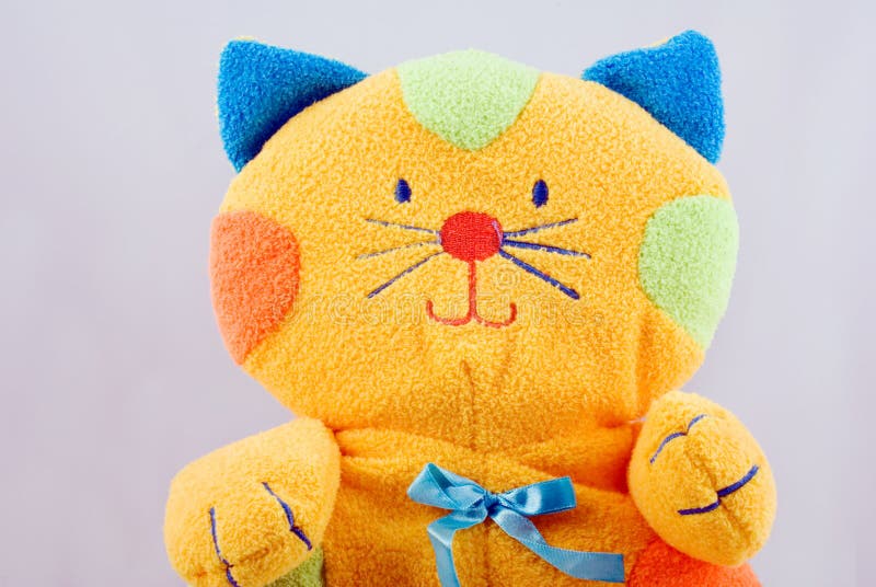 Soft colorful baby toy cat stock image. Image of creative 3117509