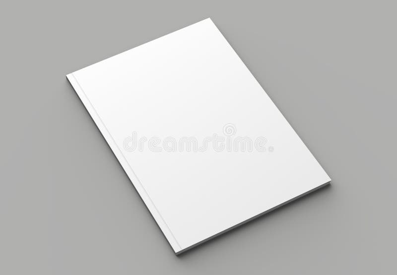 Empty book mockup. Opened 3d realistic booklet or brochure soft