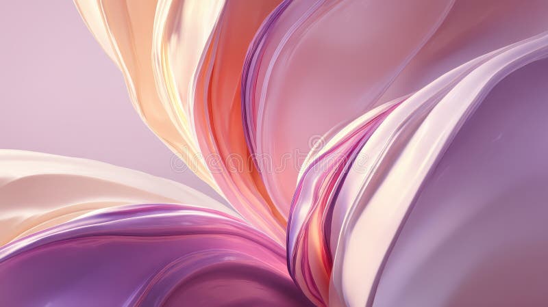 Soft, dreamy abstract rendering with flowing pastel colors and a calming, peaceful, gentle mood vector illustration