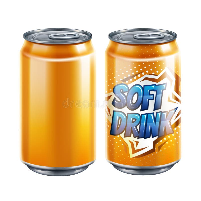 Soft drink tin can stock vector. Illustration of design 119004171