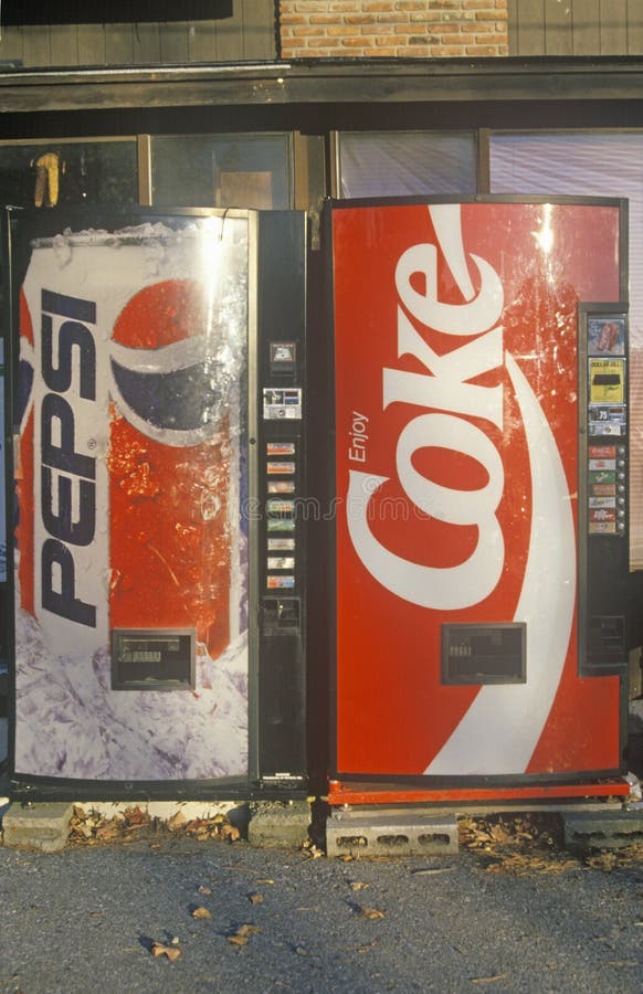 Soft Drink Vending Machines, Manchester, VT Editorial Stock Photo