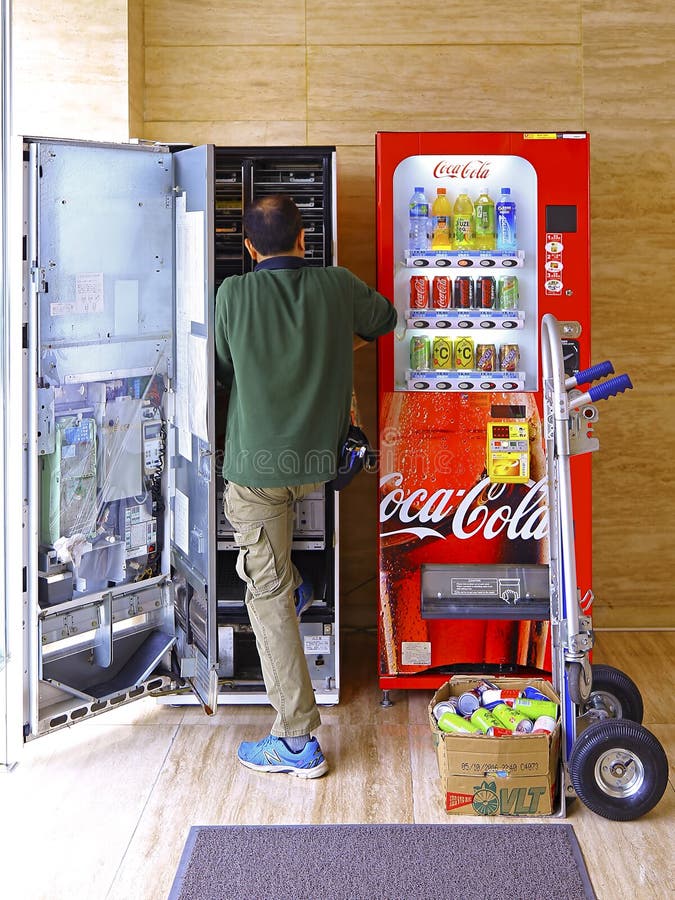 Soft Drinks Vending Machine Editorial Stock Photo Image of water