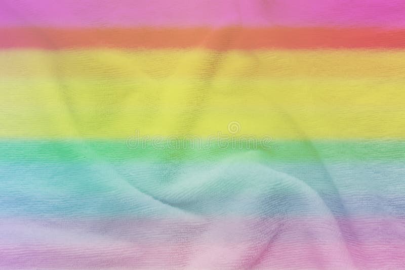 Soft Fabric in Rainbow Colored. Stock Illustration Illustration of