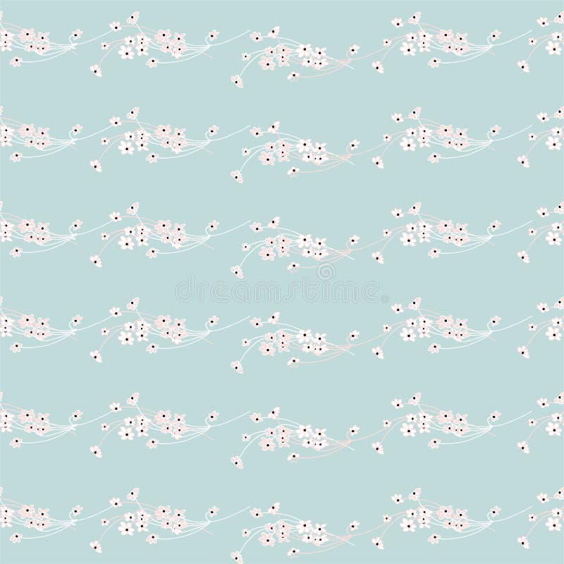 Soft Floral Seamless Pattern Stock Vector Illustration of blossom