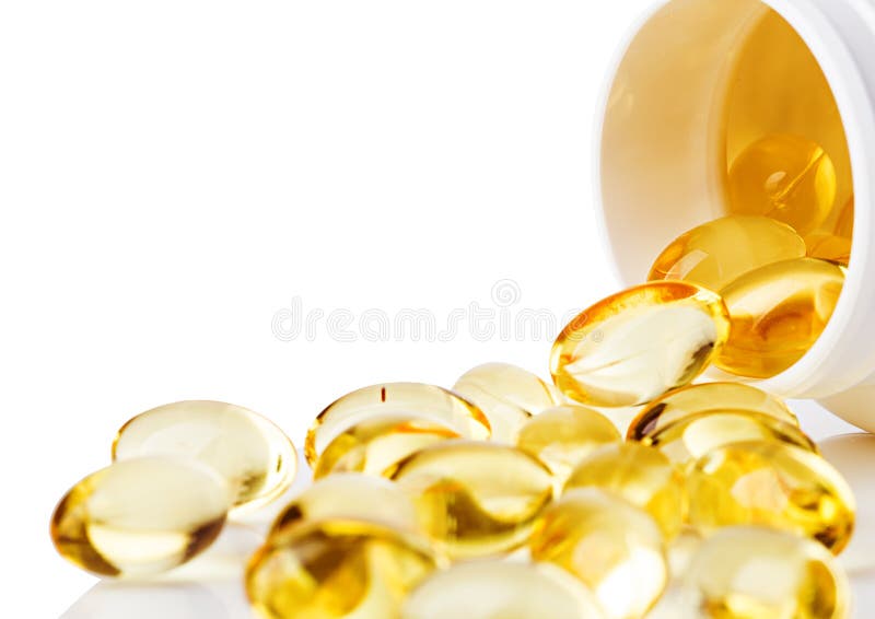 Soft gels pills with Omega-3 oil.