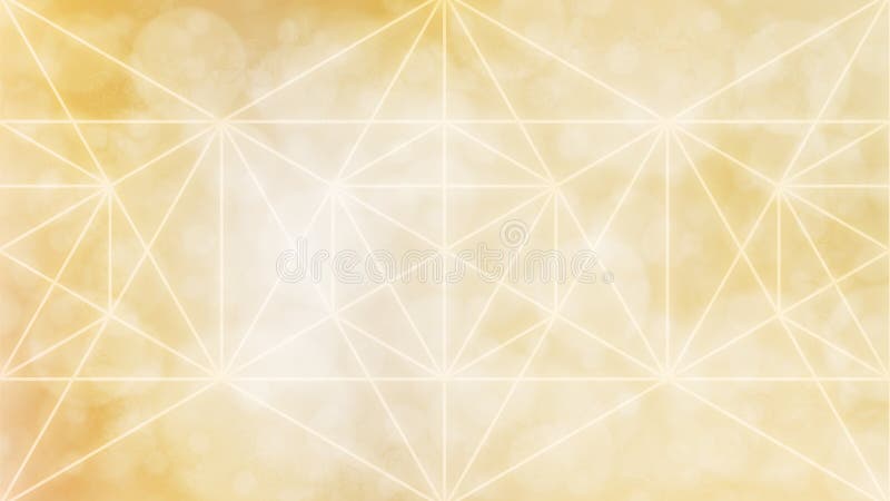 Soft glühende Goldene Gelbe Heilige Geometriehintergrundzusammenfassung lizenzfreie abbildung