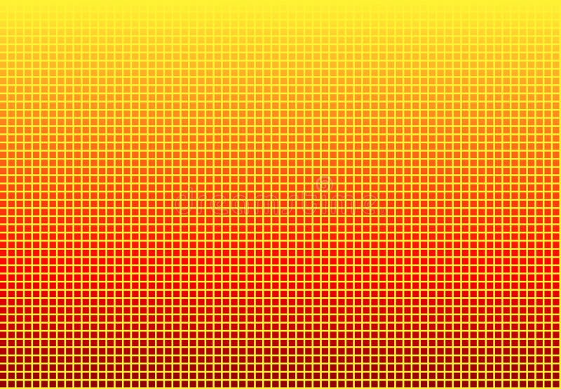 Color Transition Mosaic yellow to red stock illustration