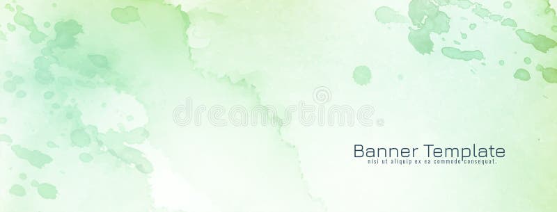 Soft Green Banner der abstrakten Aquarellbeschaffenheit stock abbildung
