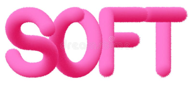 Soft Letters Over White Backtround Stock Illustration - Illustration of  style, soft: 179852186