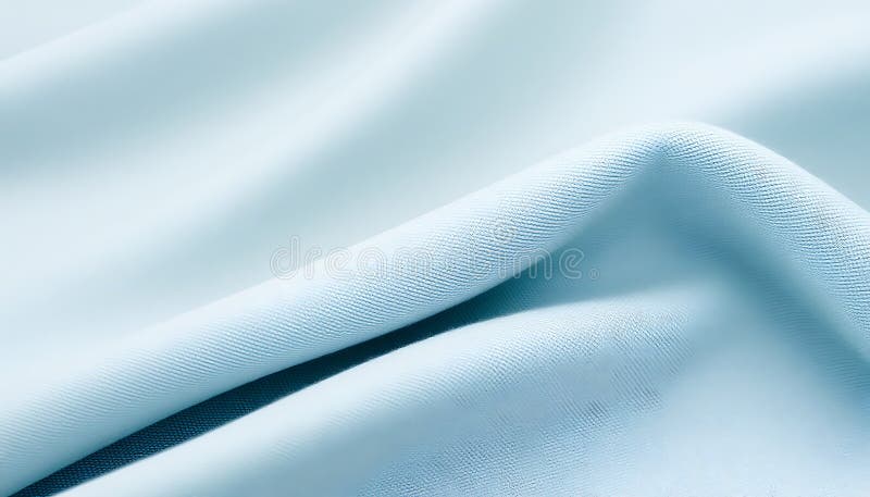 Soft light blue silk fabric, smooth textile texture, Stock Photo, Generative AI royalty free illustration