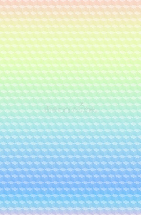 Soft Pastel Geometric Cube 3D Pattern Background, Card Stock