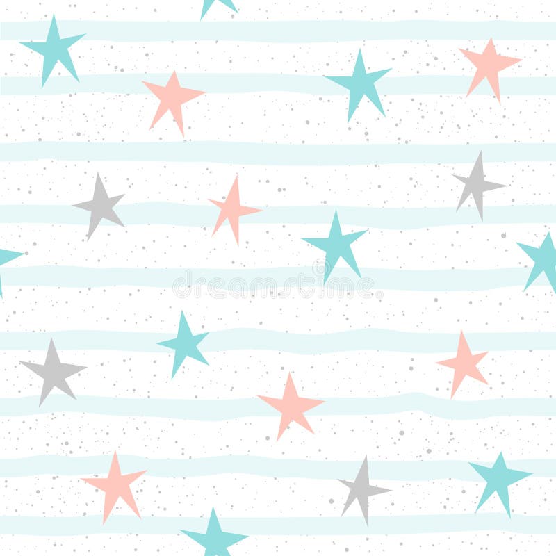 Soft pastel star seamless background. Grey, pink and blue star. royalty free illustration Soft pastel star seamless background. Grey, pink and blue star. royalty free illustration