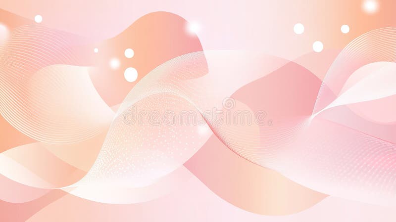 Soft pink abstract waves create calming patterns, showcasing smooth curves and gentle gradients in digital art royalty free illustration