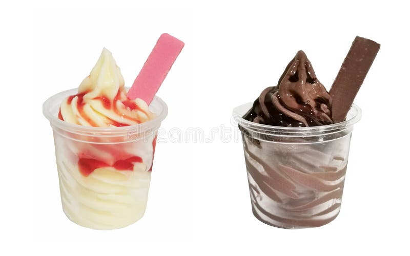Soft Serve Ice Cream in a Cup with Topping Stock Photo - Image of serve