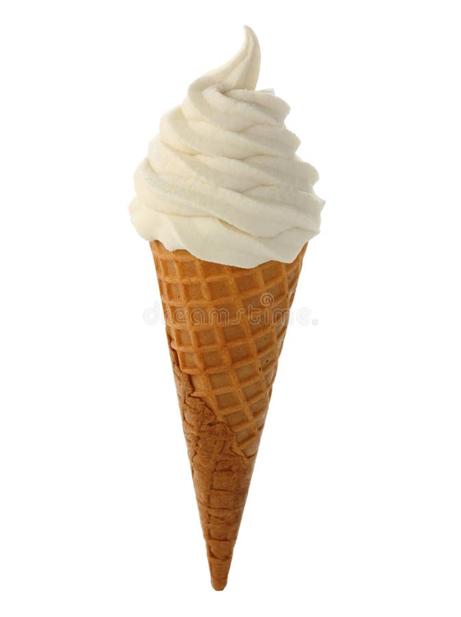 Soft Serve Ice Cream on White Background Stock Photo - Image of soft, cold:  20979968