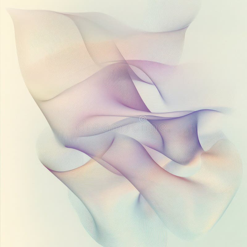 Soft-toned abstract curves, clean composition, pastel mesh style, transparent background. Soft-toned abstract curves in pastel mesh style, clean composition with a transparent background