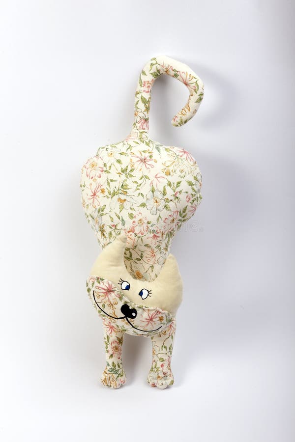 Soft toy pillow kitten stock photo. Image of soft, brown 66306540