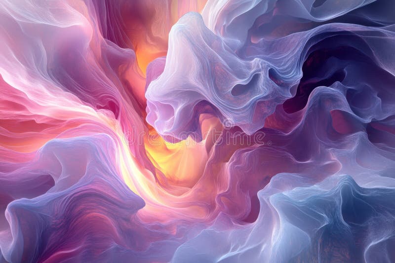 Colorful abstract swirl with soft textures and dynamic flow of light vector illustration