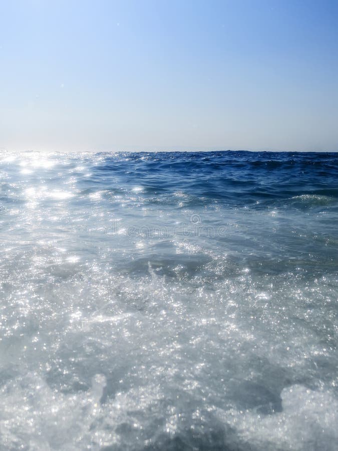 Wave of Blue Ocean on Sandy Beach Summer Background Stock Image Image