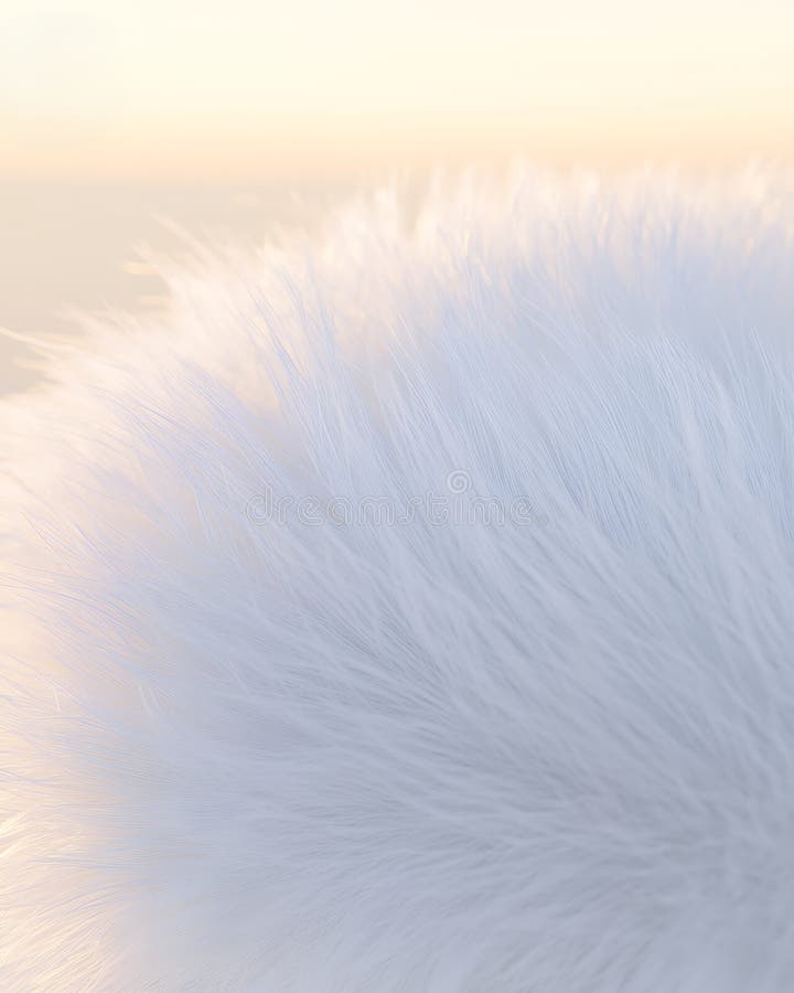 Soft White Fur Texture Background Pastel Light Fluffy airy caly śnieg wełna jedwabna plusz ilustracji