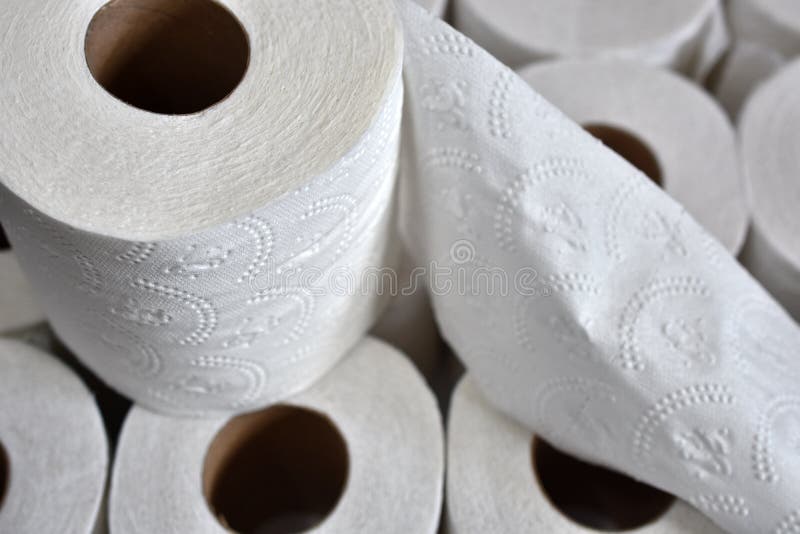 Soft White Toilet Tissue Close Up