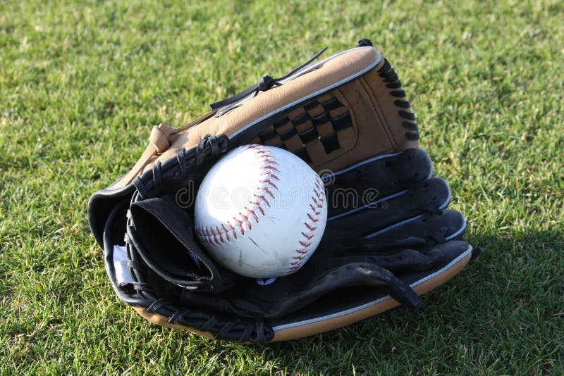 Softball Glove Ball And Two Bats On White Stock Image Image of wooden